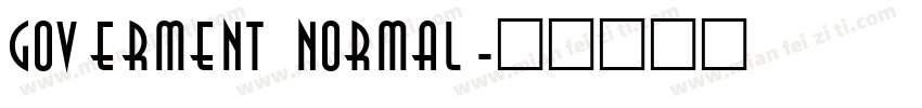Goverment Normal字体转换